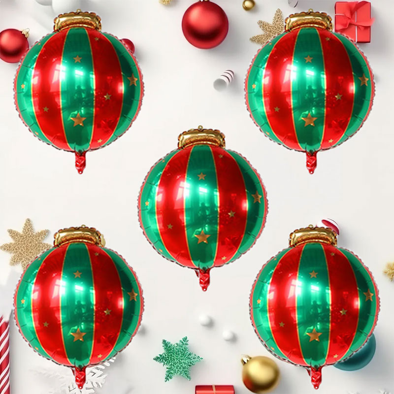 Party Event Supply Store - 5 قطعة كرة عيد الميلاد باللون