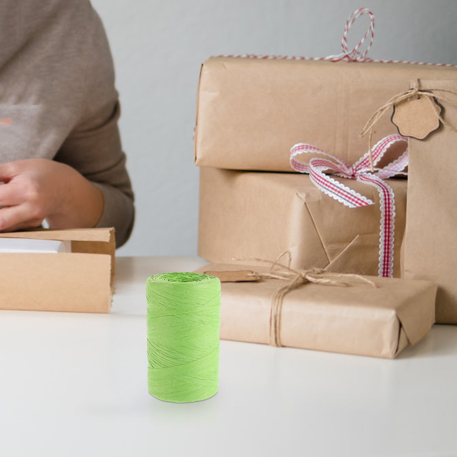 Papercraft Supply Ribbon - شريط ورقي مسطح من رافيا ملون