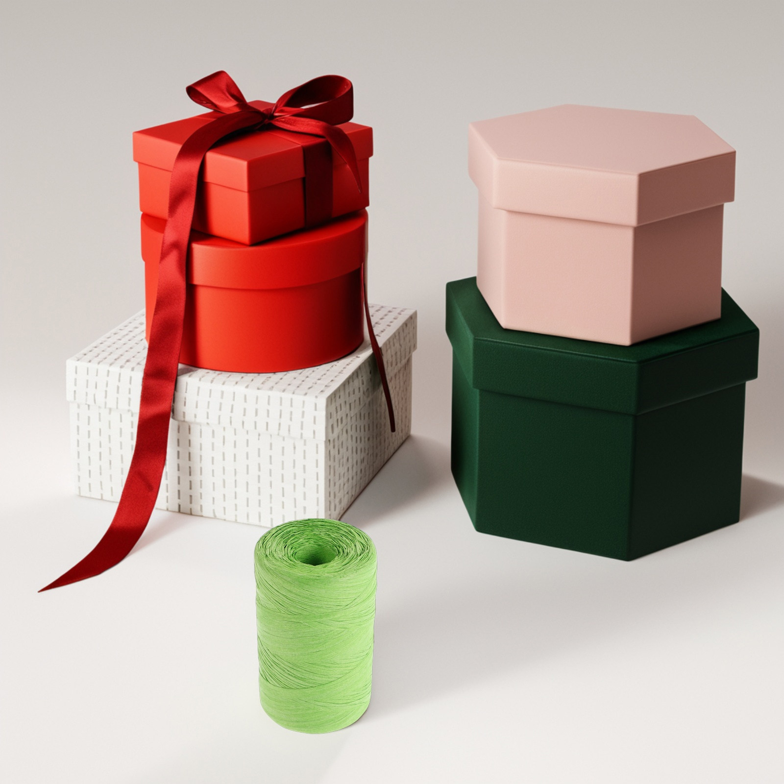 Papercraft Supply Ribbon - شريط ورقي من رافيا ملون لتغليف