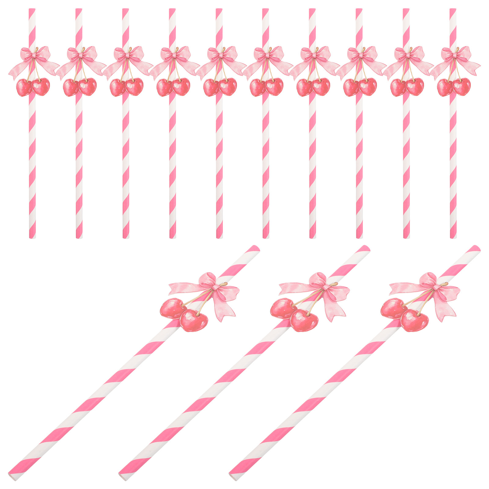 Paper Straw Color - 50 قطعة من مصاصات الشرب الورقية