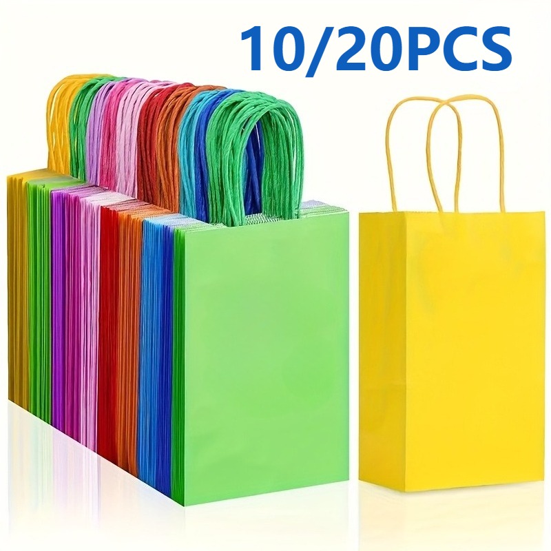 Event Party Shop - 10/20 قطعة أكياس ورق الكرافت الملونة