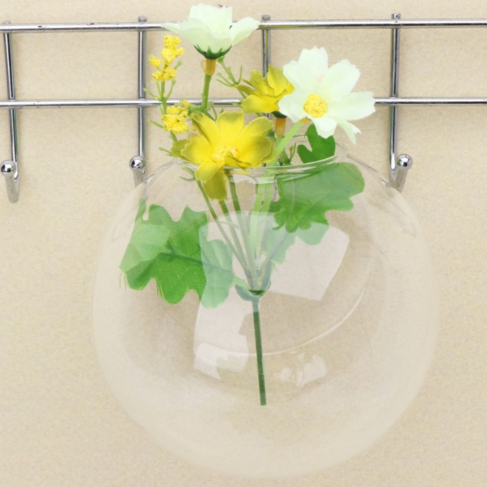 زهرية زجاجية شفافة ، معلقة على - مراجعة Flower Wall Panel وسعره