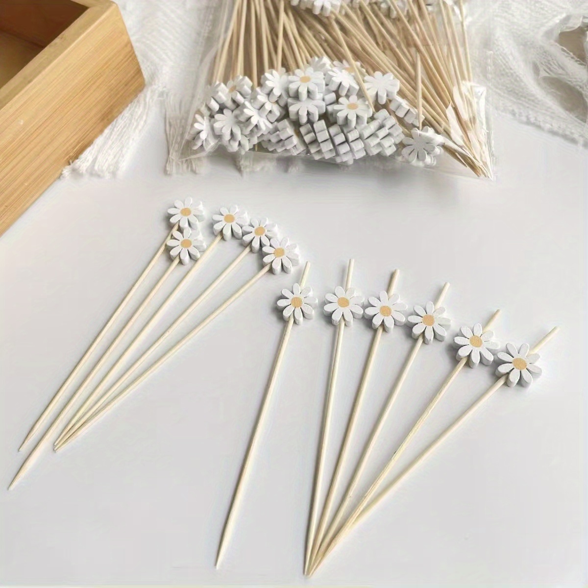 50 قطعة من زينة زهور الأقحوان، - مراجعة Centerpiece Stick وسعره